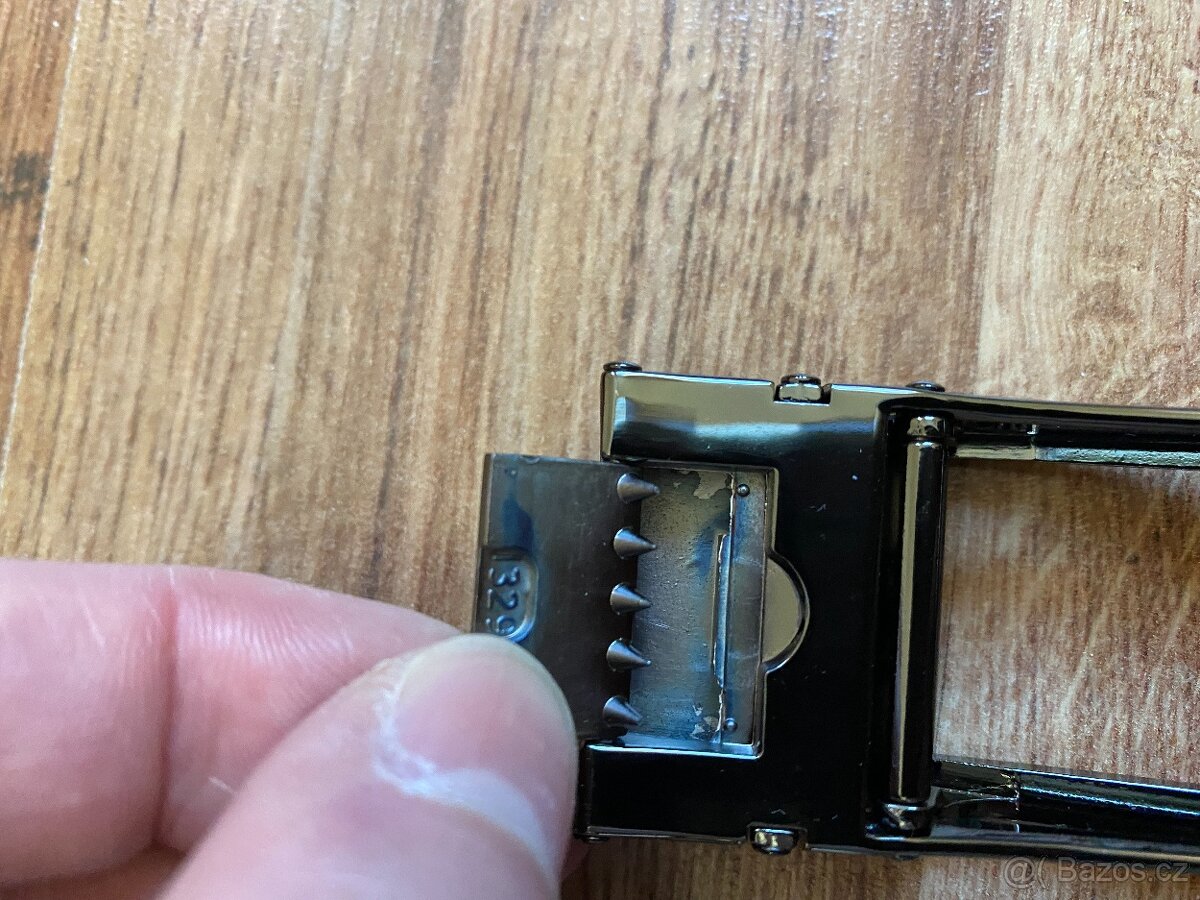 Nové pánské kožené opasky Bandi s aut. sponou - černý, hnědý - 13