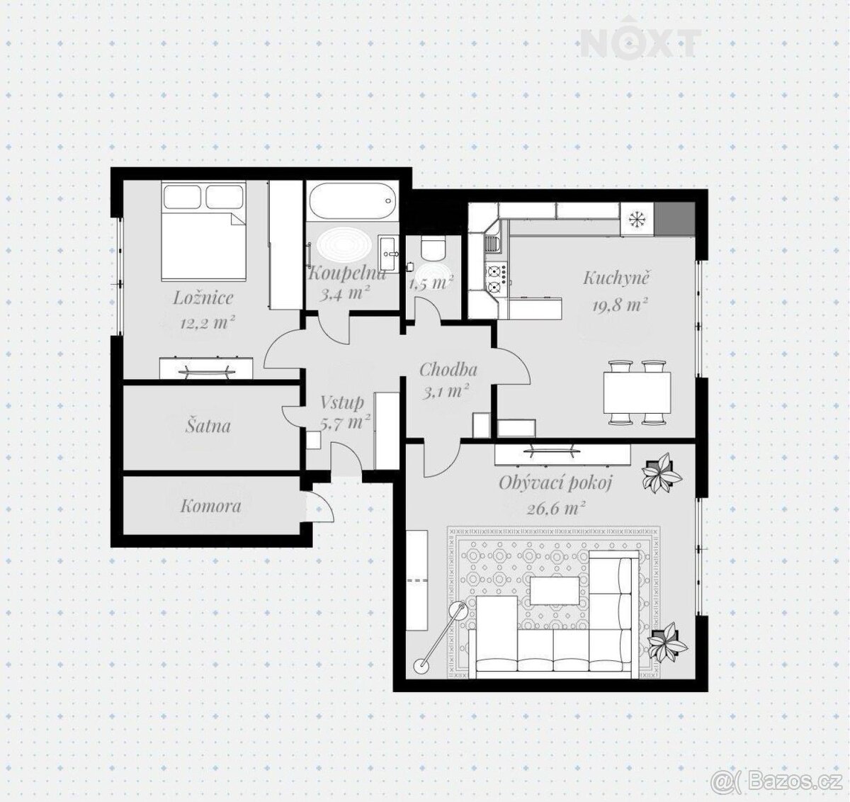 Prodej byt 2+1, 80㎡ - 13