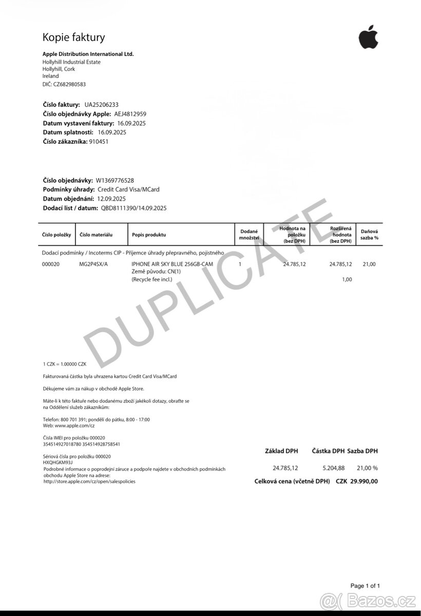 iPhone 17 Air 256 GB, Sky blue - 13