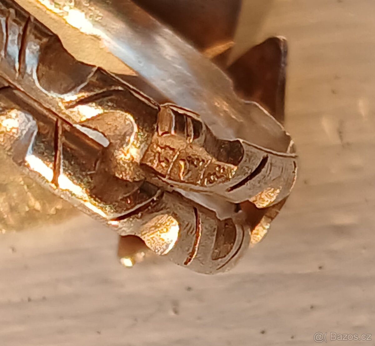 Stříbrný prsten starožitný Egypt - 13