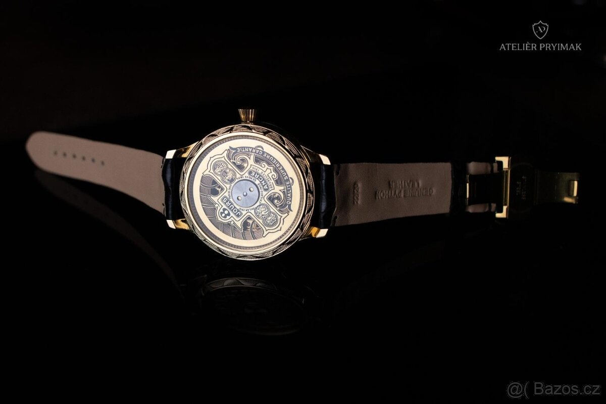 Starožítné skeletové 8-denní hodinky HEBDOMAS 1900 - 13