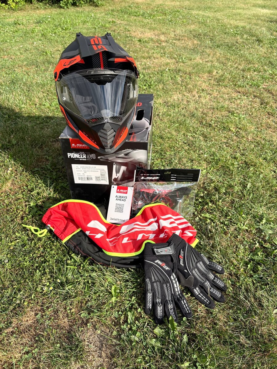 Přilba Enduro LS 2-MX 436 PIONEER a Bunda REBELHORN - PATROL - 13