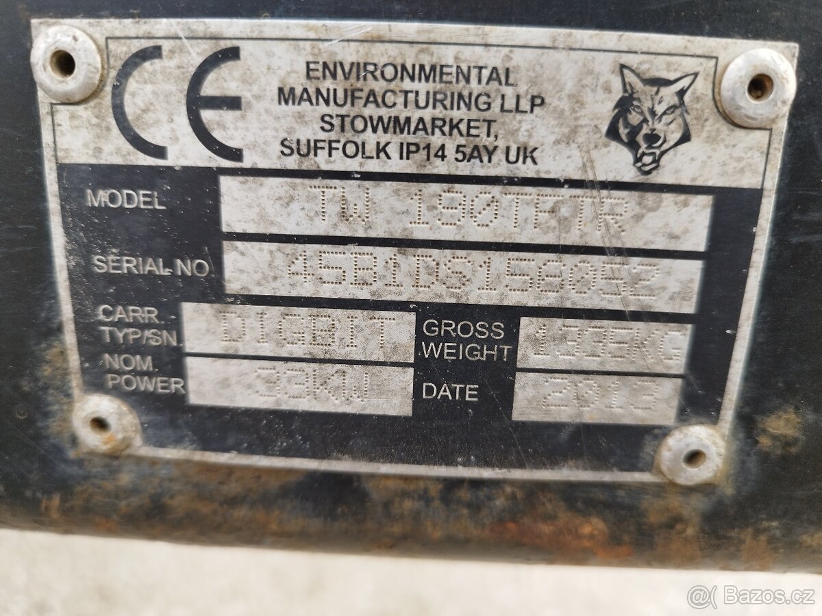 Profi - mobilný štepkovač Timberwolf TW190. - 13