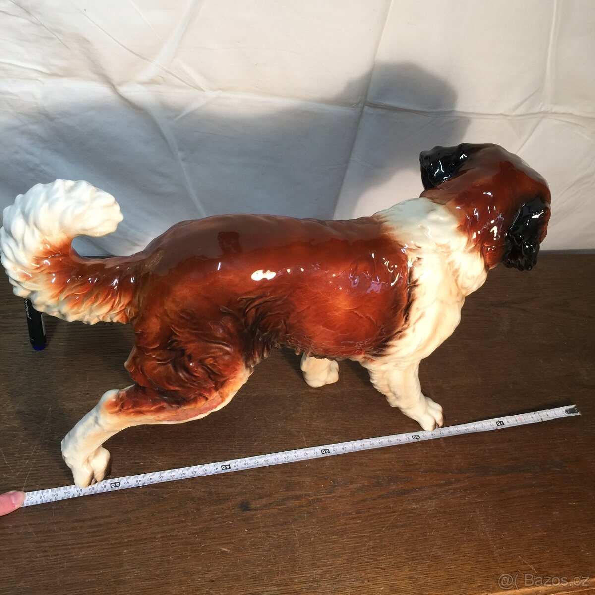 Velká porcelánová socha Bernardýn Goebel - 13