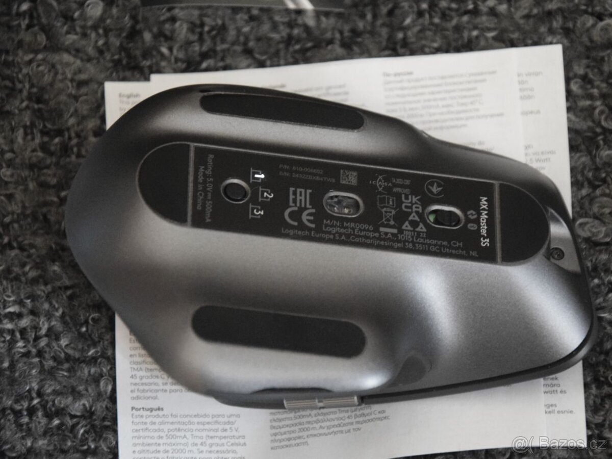 Logitech MX Master 3S,Bluetooth,USB přijímač, zár.do 01/2027 - 13