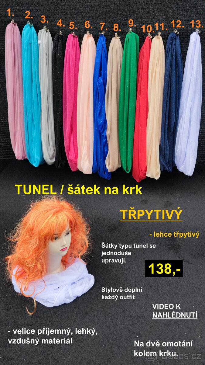 Šátky, šály, šálky, tunely....15% sleva na vše - 13