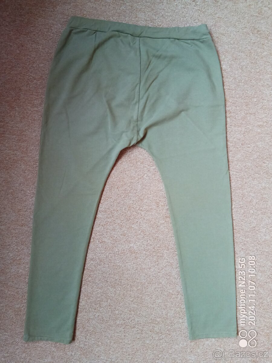 Harémky - nasrávačky - baggy "khaki" - 13