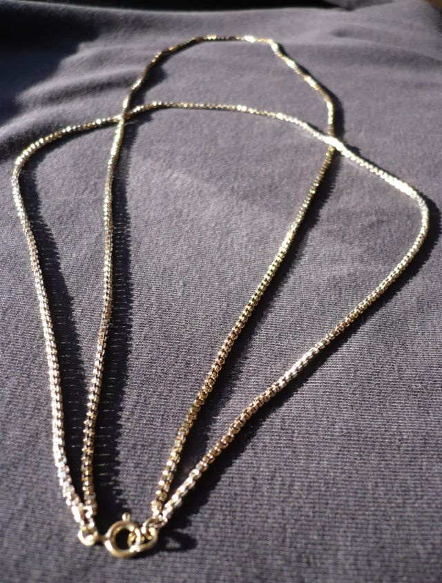 Dvojitý řetízek stříbrné barvy - 13