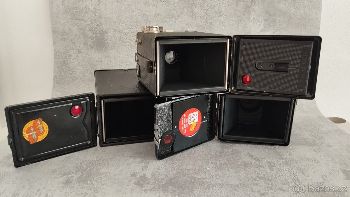3ks staré historické fotoaparáty do sbírky, dekorace - 13