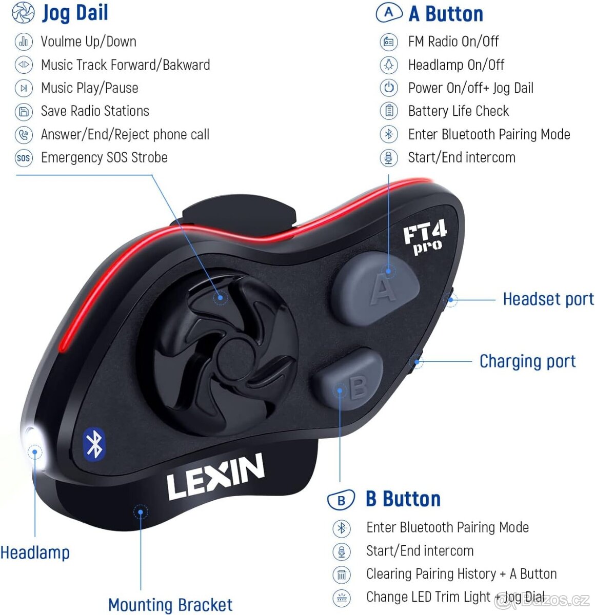 INTERKOM LEXIN FT4 PRO 2KS - 13