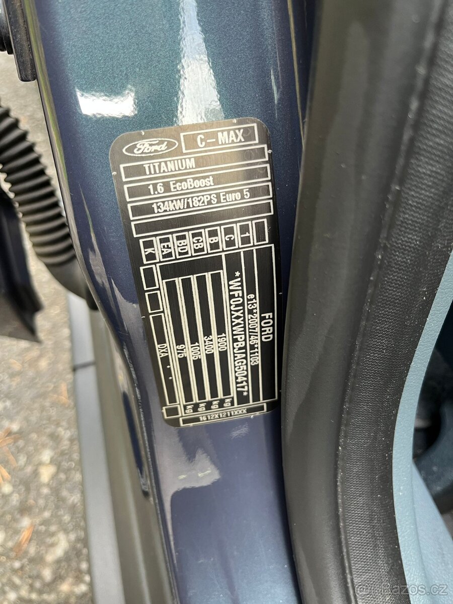 Ford C-Max 1.6i Titanium, klima, 186PS - 13