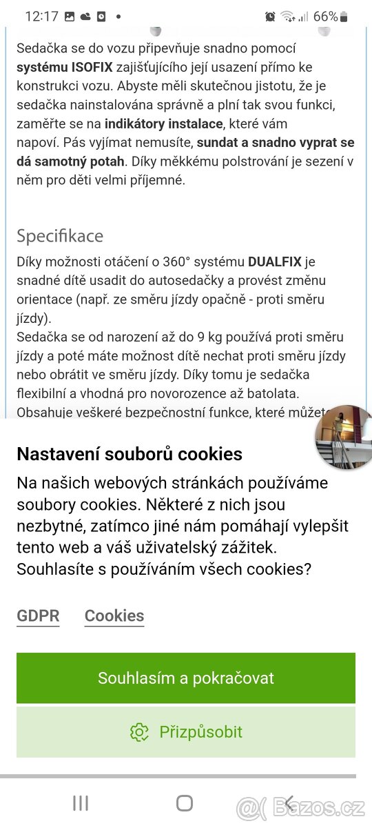 Dvě dětské autsedacky britax romer dualfix - 13