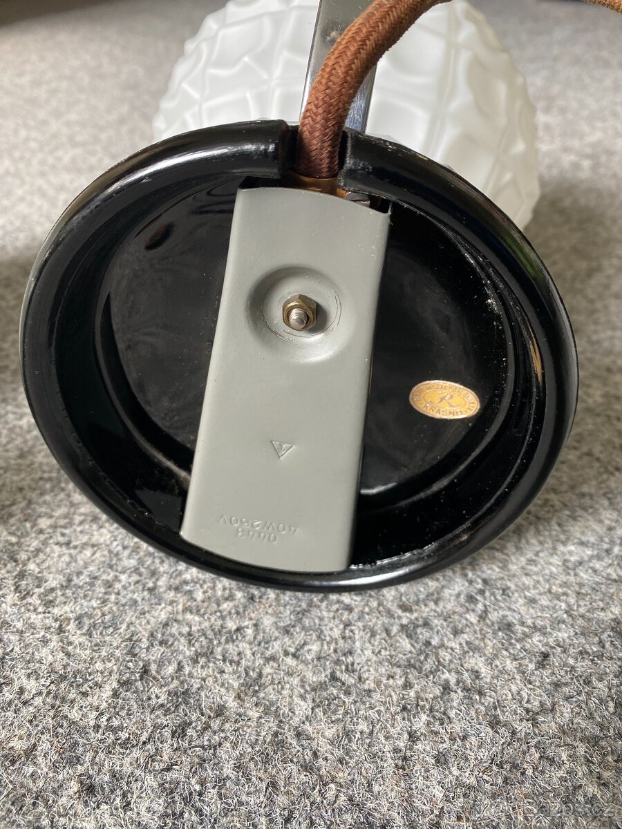 lampa lampička Art deco lampička chrom svítidlo staré - 13