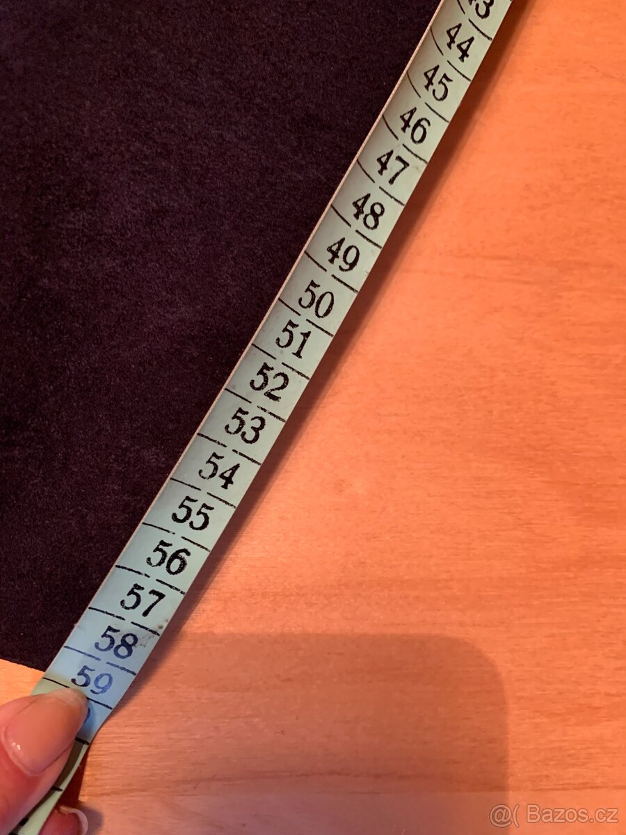 tm. modrý semišový kabát - vel. M - 13