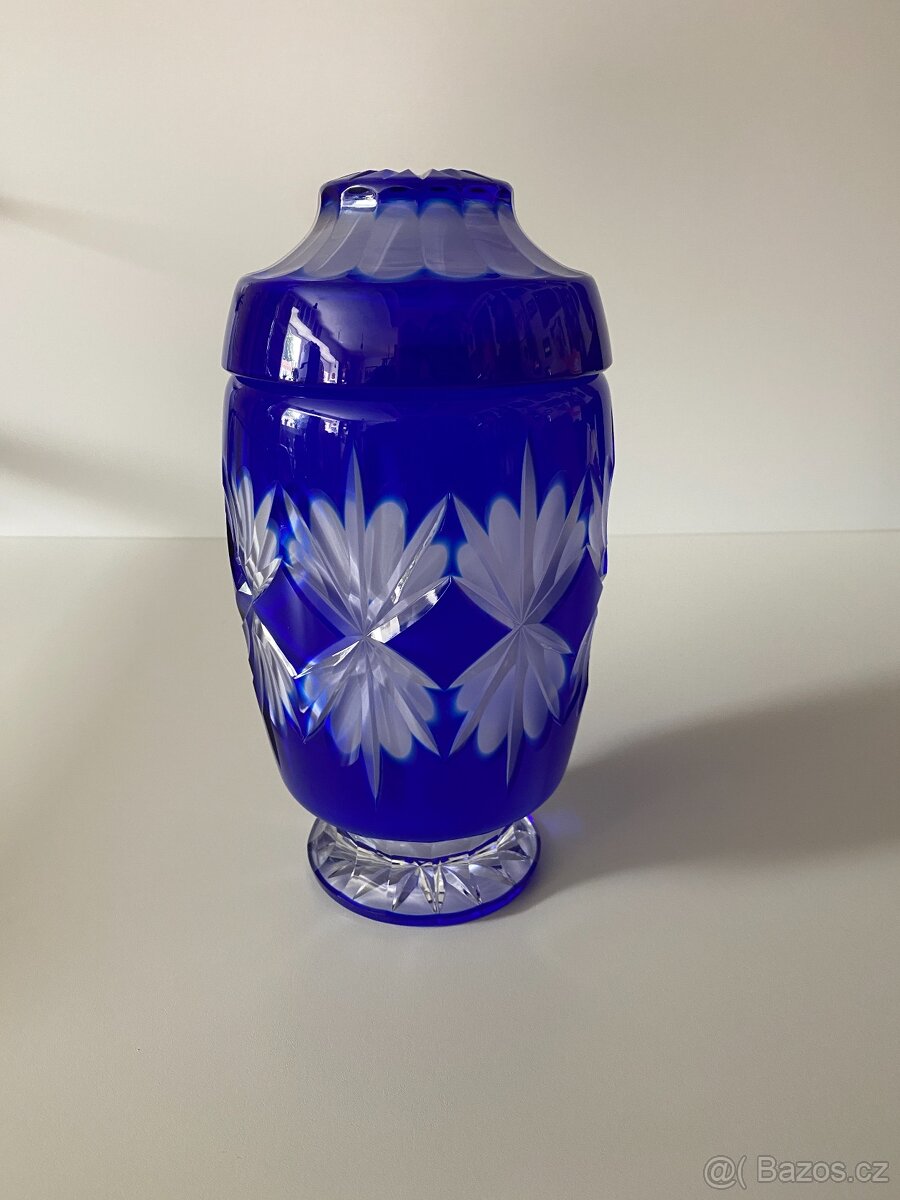 dóza skleněná dóza přejímaný křišťál urna sklo - 13