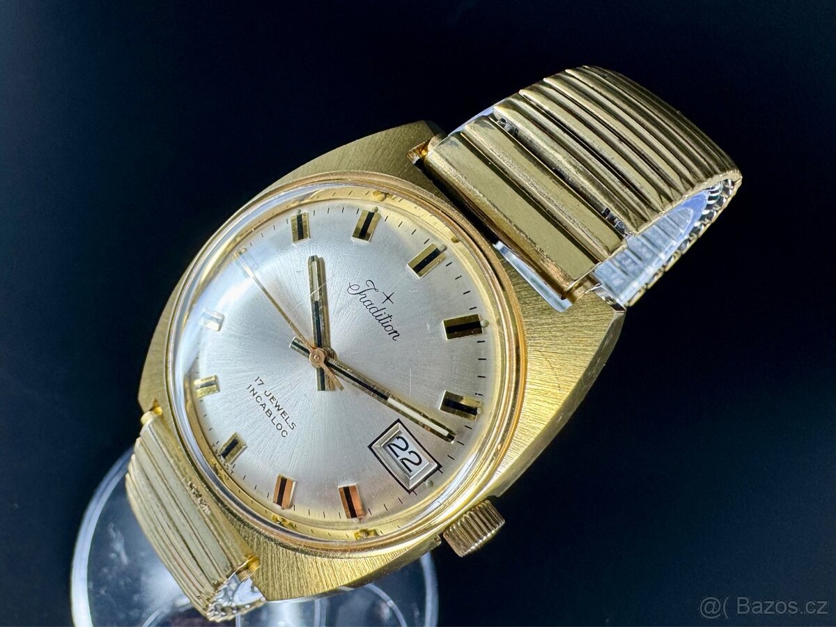 TRADITION SWISS - pozlacené, 17 jewels, TOP - 13