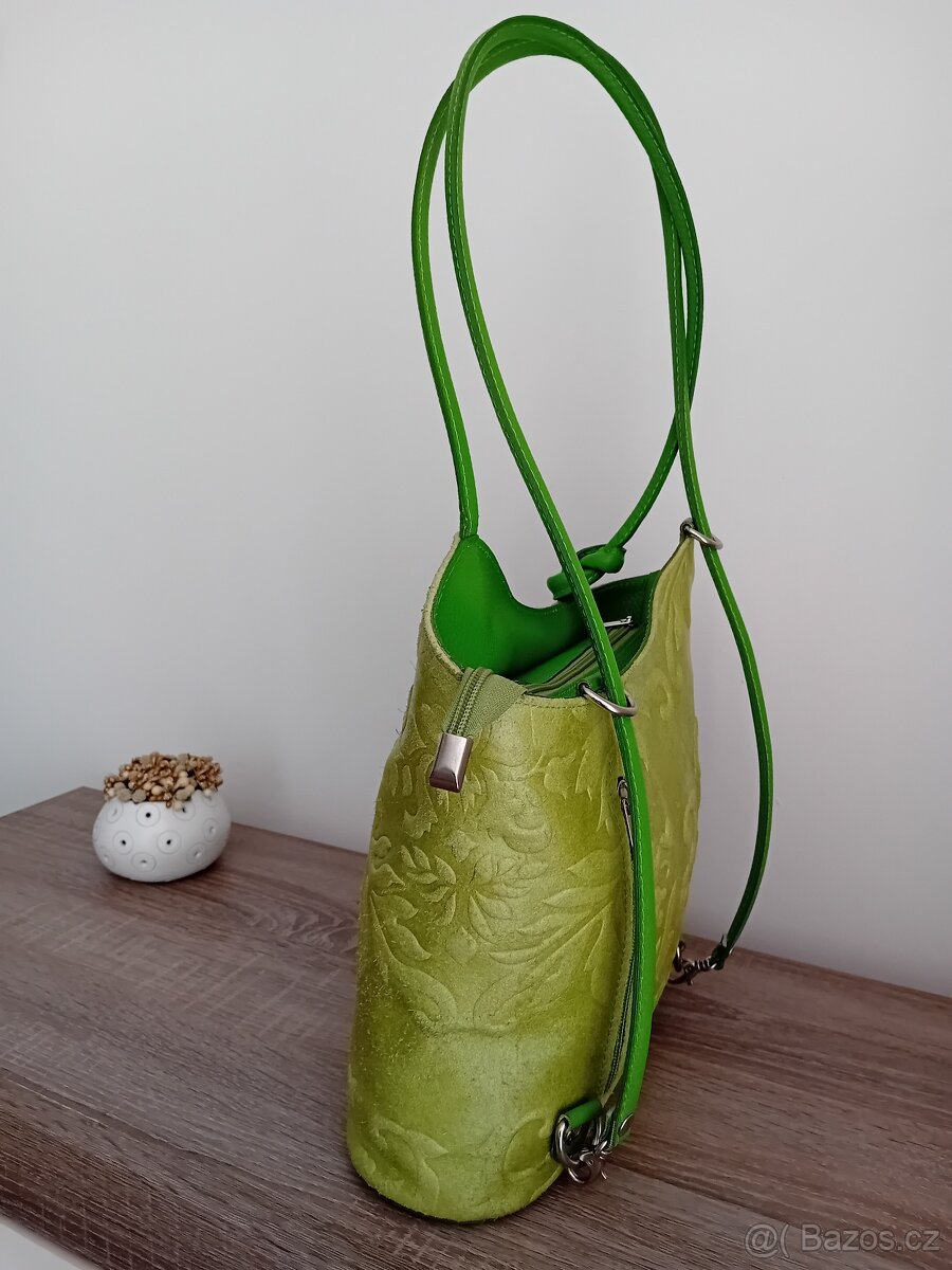 F.Z. Genuine Leather dámská kabelka + batůžek kožená - 13