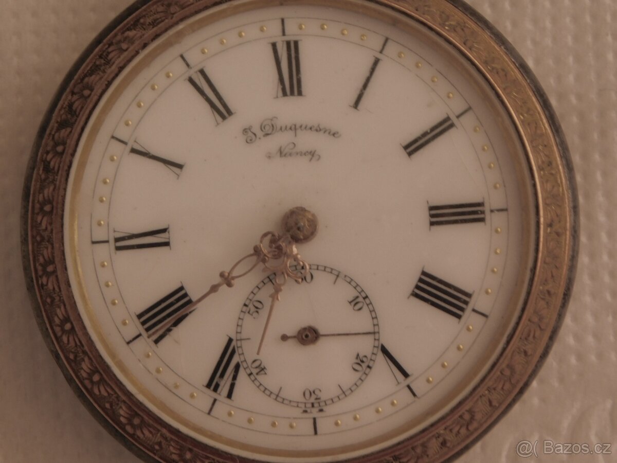 Starožitné kapesní hodinky J.DUQUESNE NANCY - 13