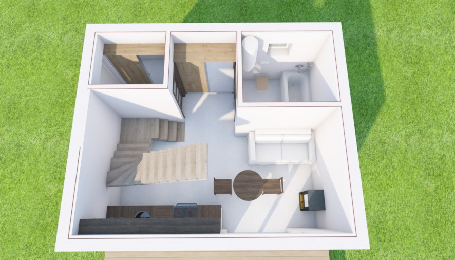 Dum 6×6 na patro ze SIP panelů - 13