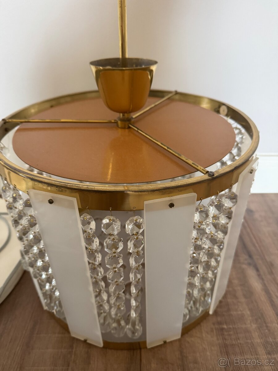 Luxusní vintage světelný set – Jablonecké sklárny, Nový Bydž - 13