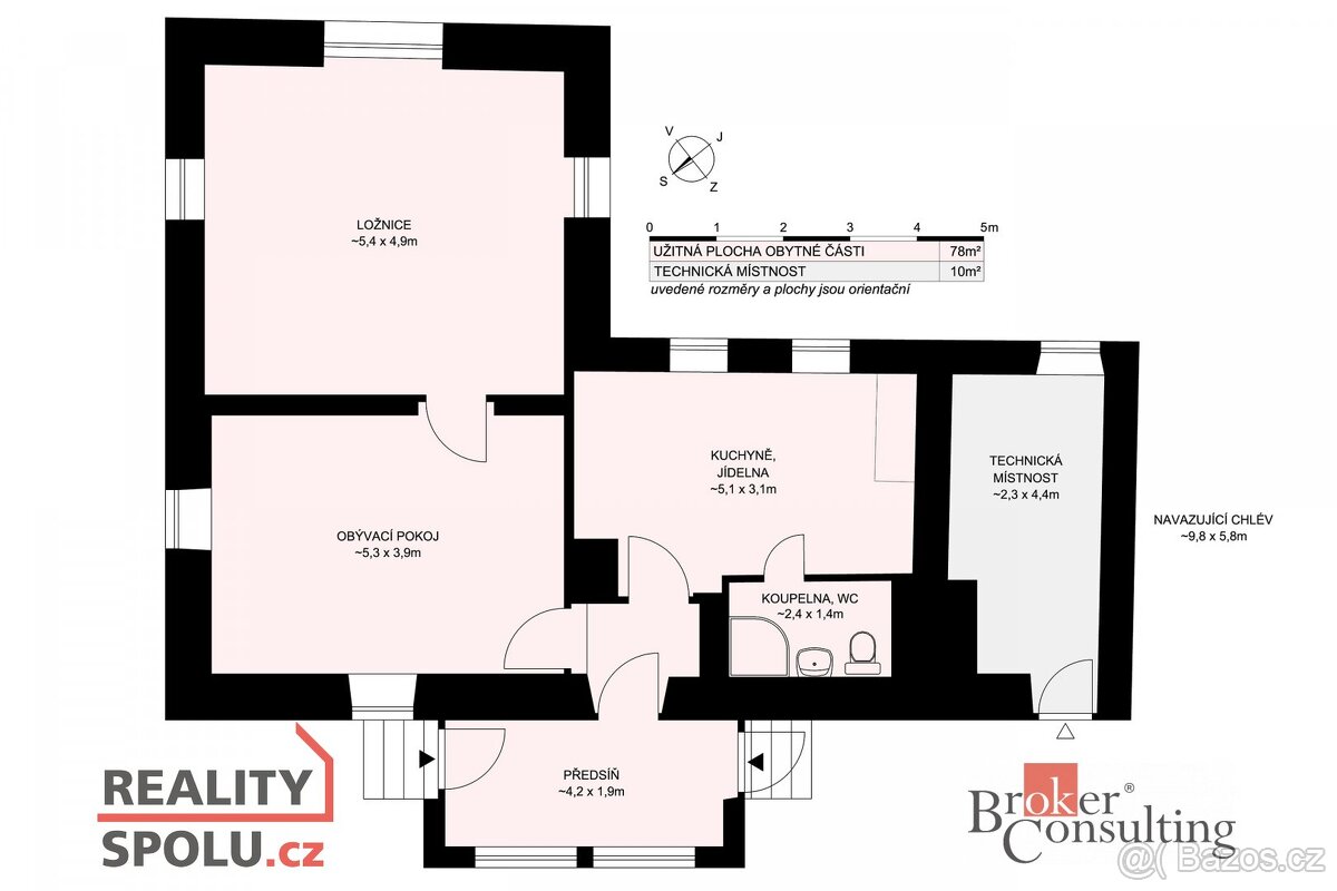 Prodej, domy/rodinný, 88 m2, Nová Ves 18, 39470 Kamenice nad - 13