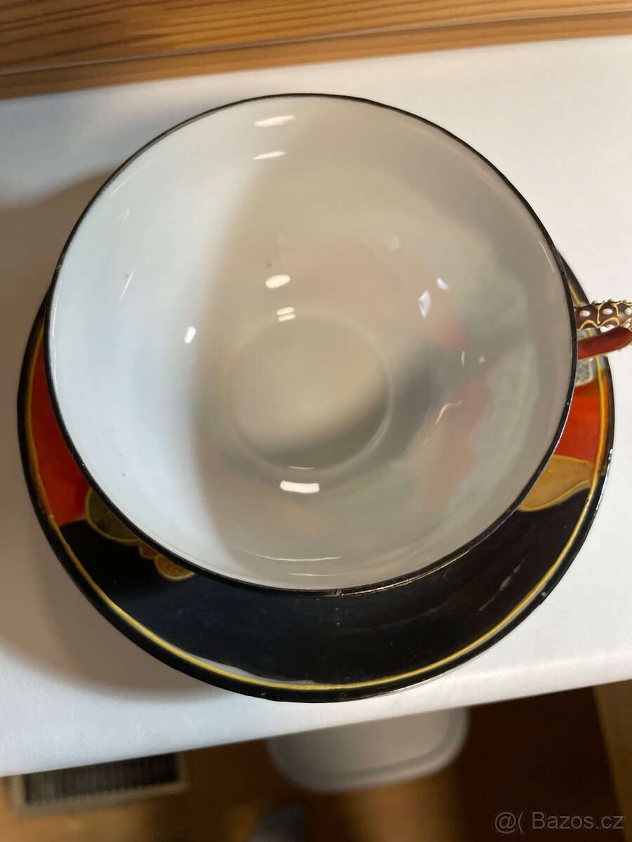 Japonský dračí čajový servis Satsuma - 13