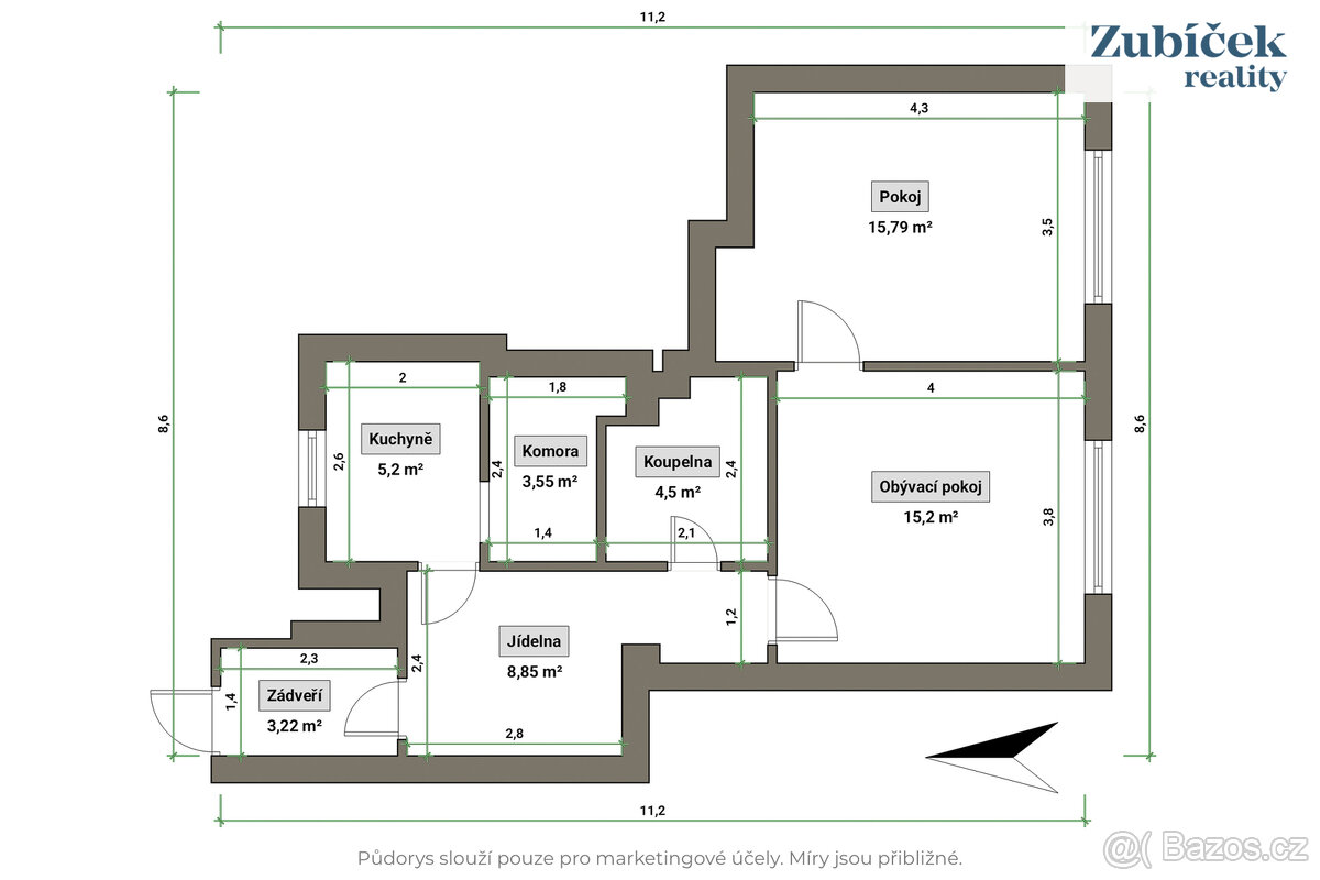 Prodej bytu 2+1 Uh.Hradiště - ul.Rostislavova - 13