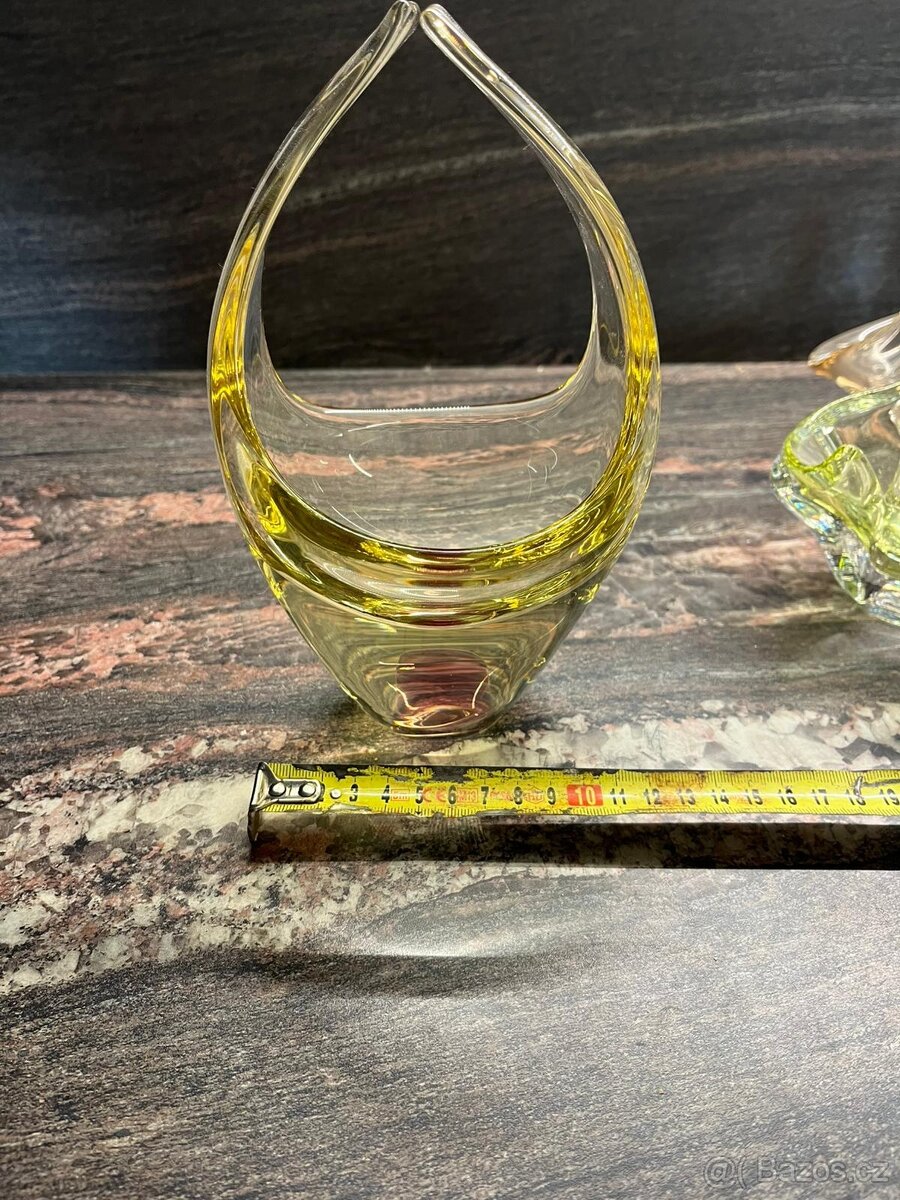Skleněné košíky - hutní sklo - 13