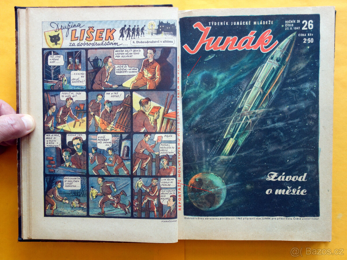 kompletní Junák- 29. ročník /1946- 47/ svázaná čísla 1.- 47. - 13