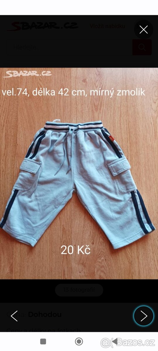 tepláky vel.74 - 13