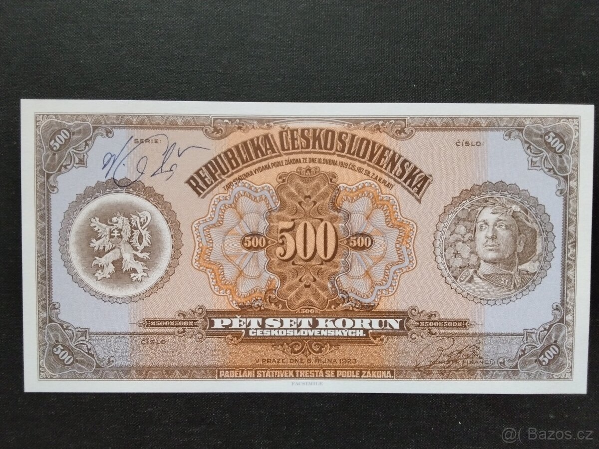 1000 Kč PŘITISK vzácná první série R 01, více bankovek víz o - 13