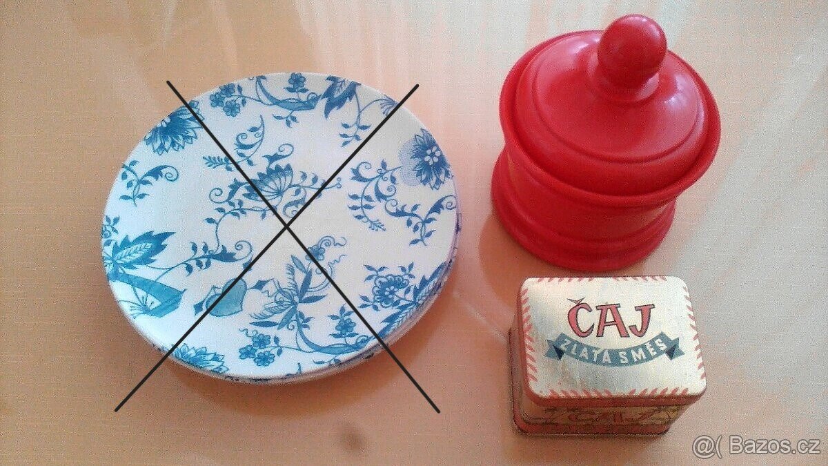 Vintage košíky-proutěné,plast,kov; krabičky,dózy-kov, plast - 13