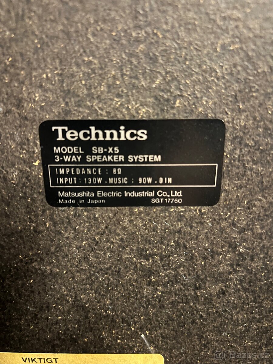 TECHNICS 3PASM. REGÁLOVÉ BEDNY SB-X5 - 13