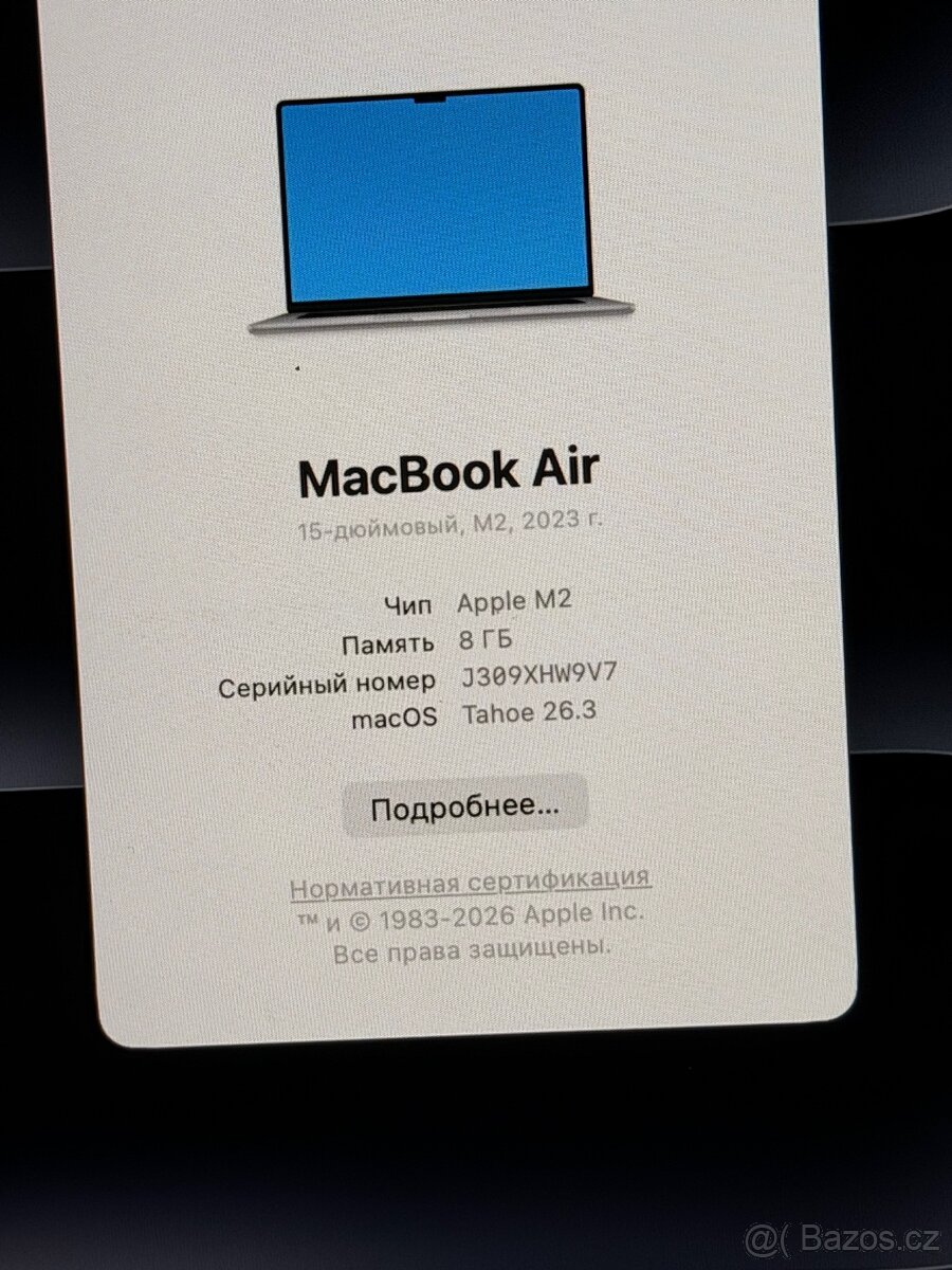 MacBook Air 15 M2 8/512 2023 ideal stav - 13