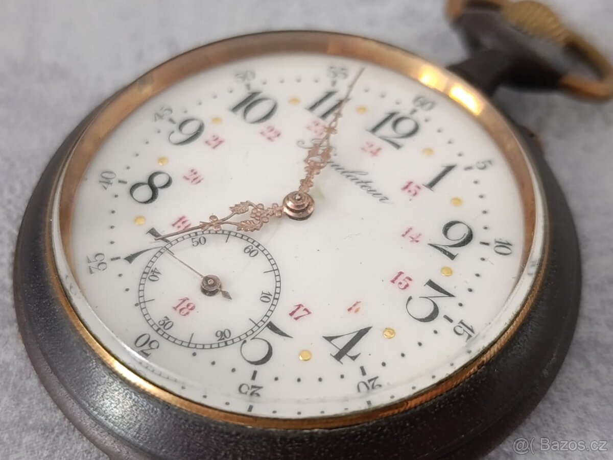 Obrovské kapesní hodinky Regulateur 67mm s průhlednou pracho - 13