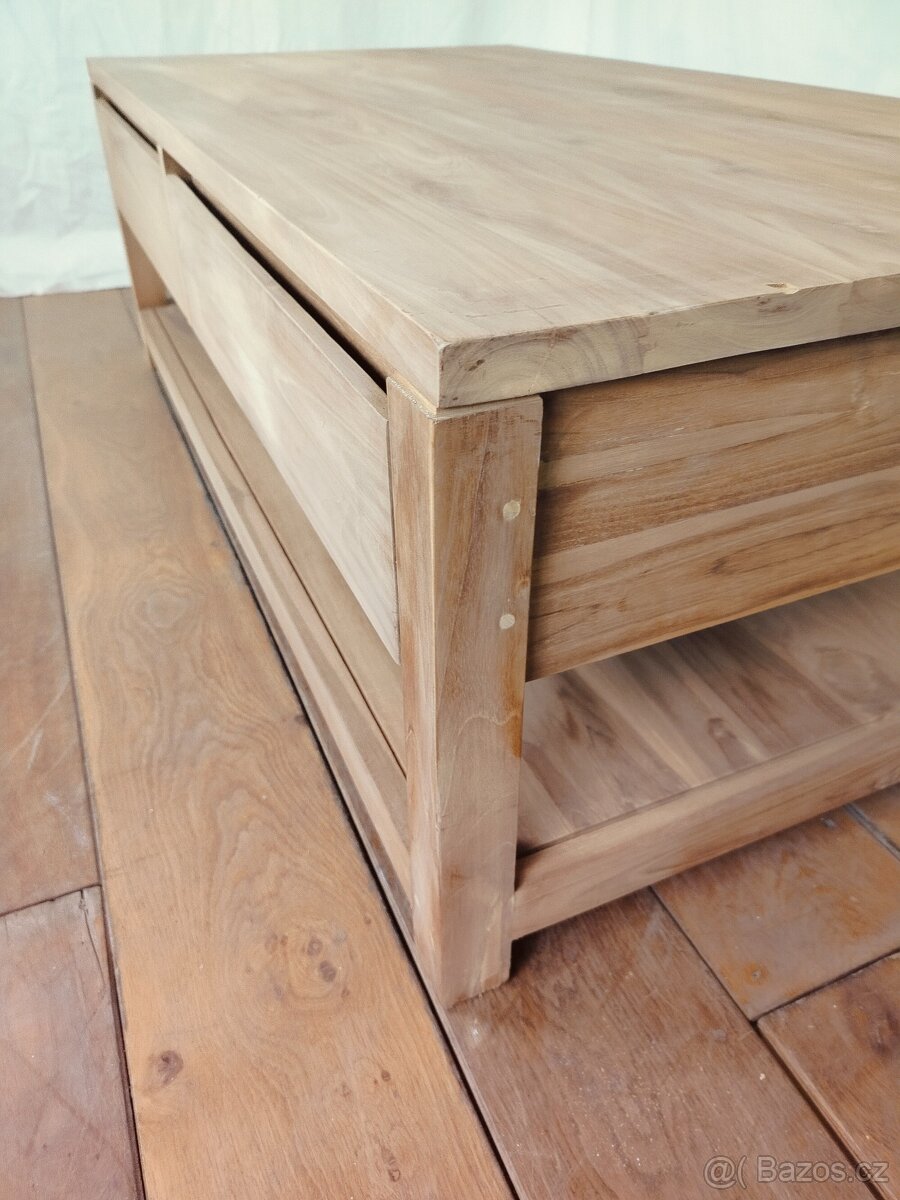 Masivní konferenční stolek - 4 šuplíky - 13