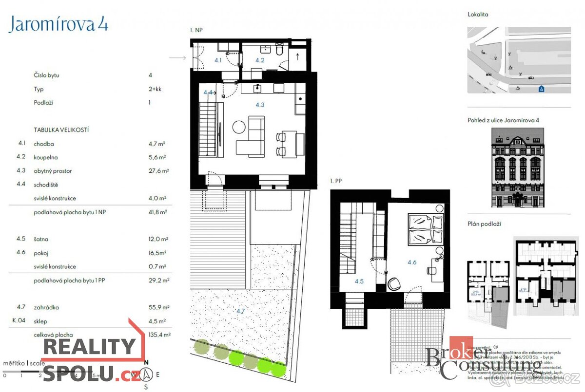 Převod dr. podílu, byty/2+kk, 71 m2, Jaromírova 487/4, Nusle - 13