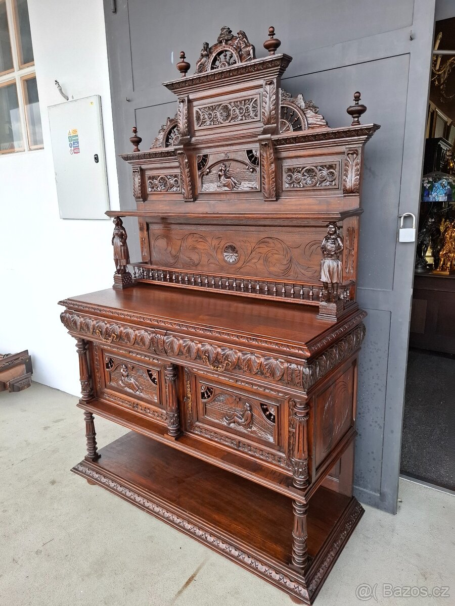 Starožitný francouzský bufet-kabinet Bretaň - 13