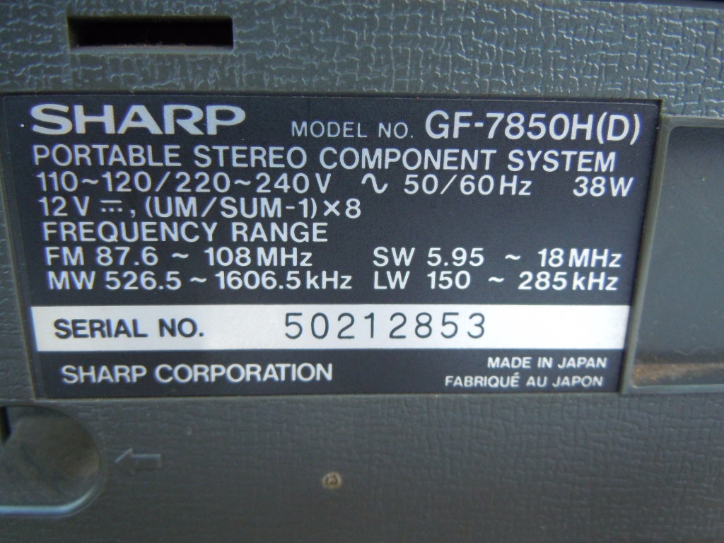 SHARP GF - 7850 H - 13