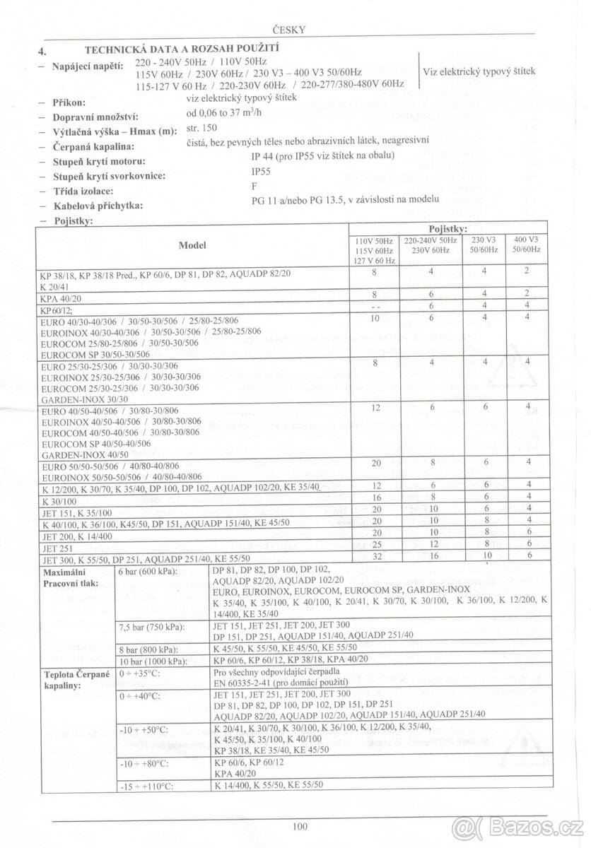 Domácí vodárna - samonasávací odstředivé čerpadlo do 30 m - 13