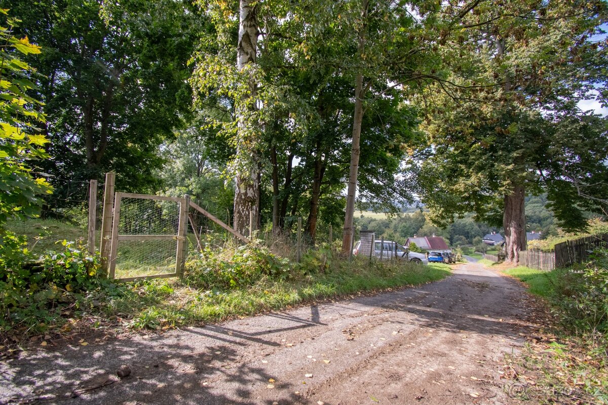 Stavební Pozemek Nová Chřibská Rybniště 1559 m2 s Chatou - 13