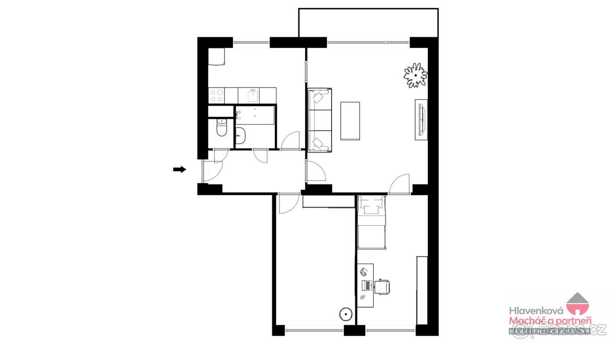 Prodej bytu 3+1, 65 m + lodžie 9 m Praha 3, Žižkov, ul. Spo - 13