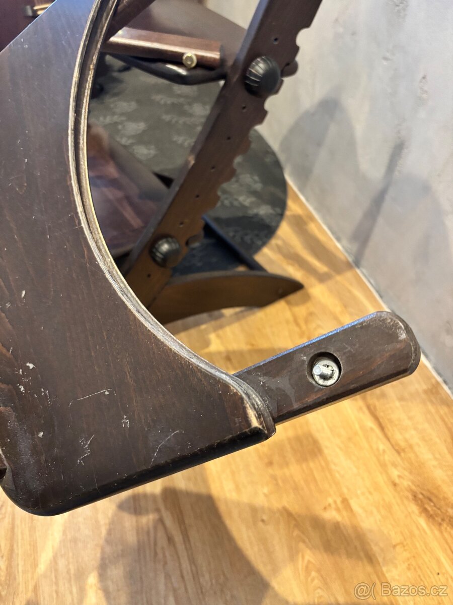 Tmavě hnědá dřevěná rostoucí dětská židle Geuther - 13