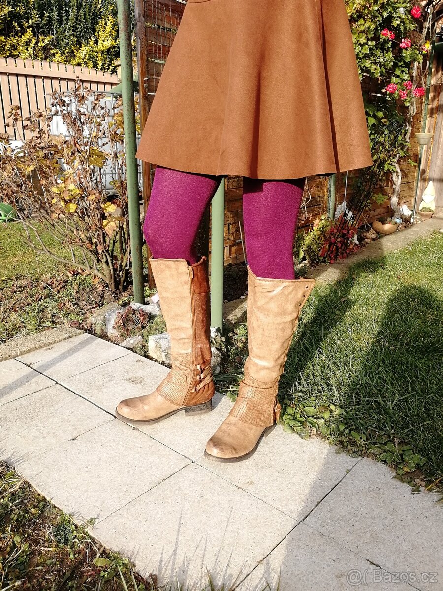 Zimní kozačky 41 hnědé - 13