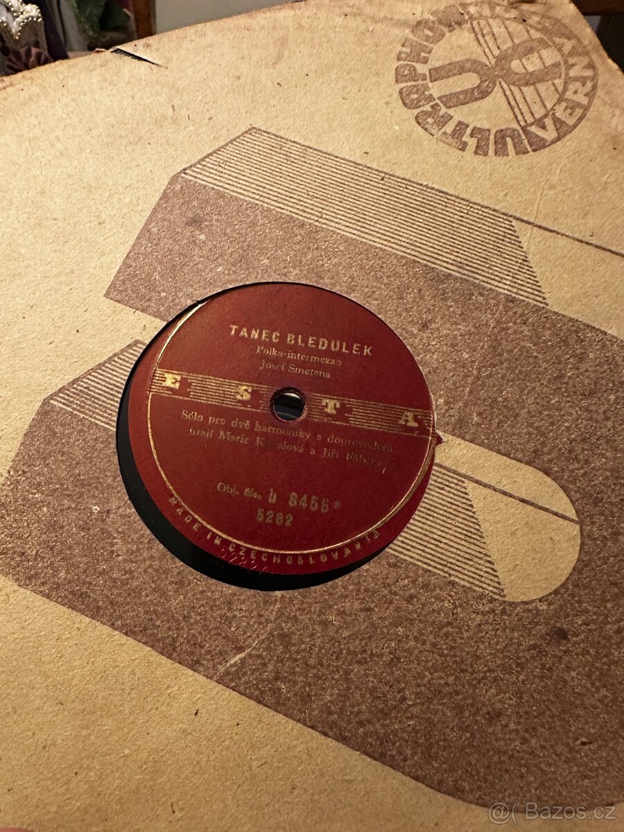 Staré šelakové gamofonové desky - 71 ks - 13