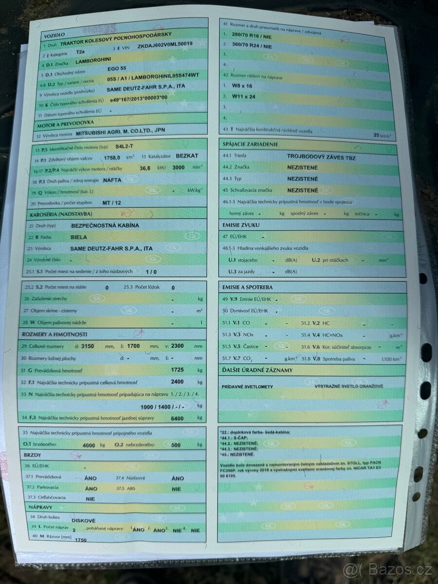 Malotraktor-Lamborghini Ego 55. Odpočet DPH - 13