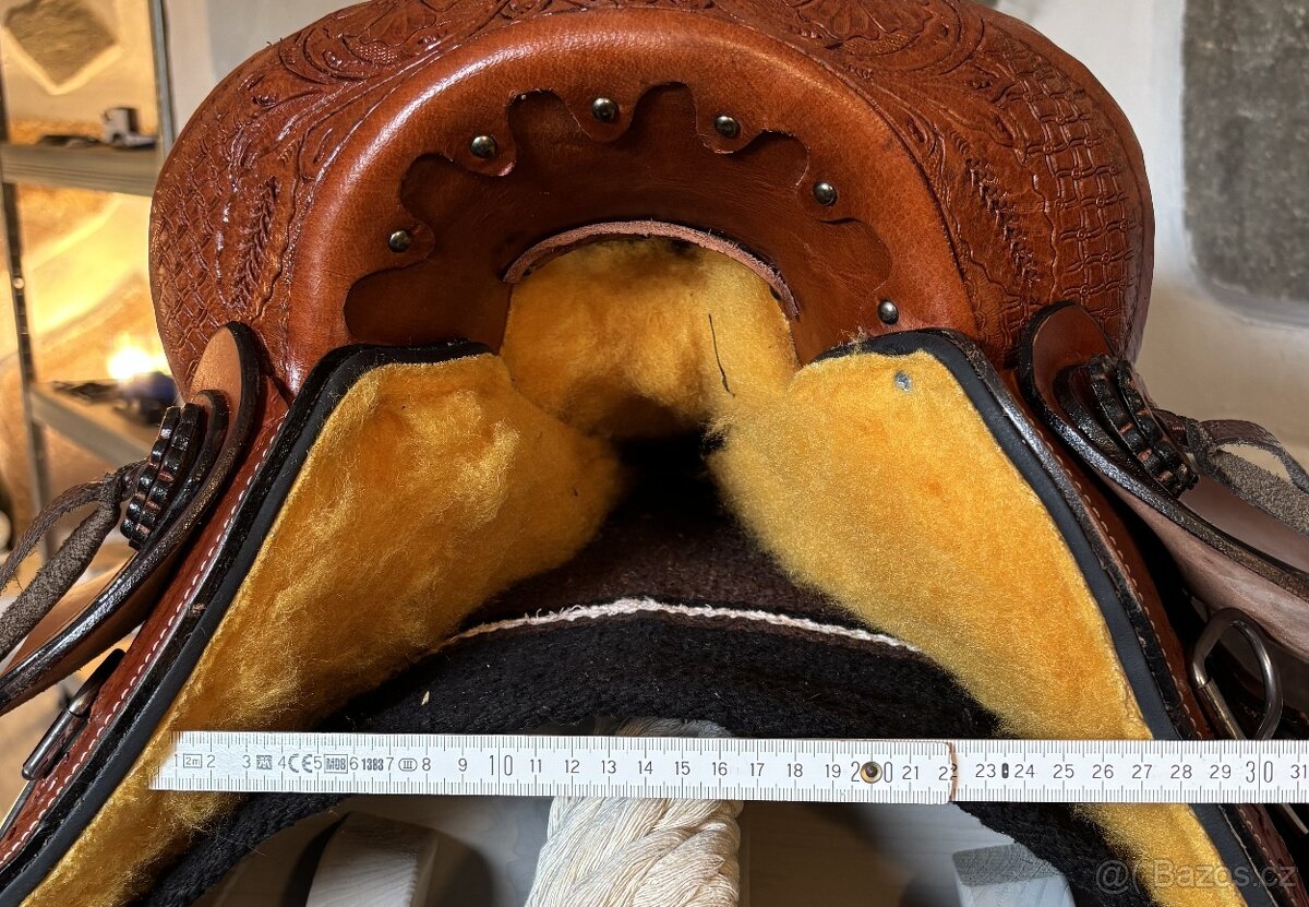 Westernové sedlo 10) rezato hnědé Twist - 13