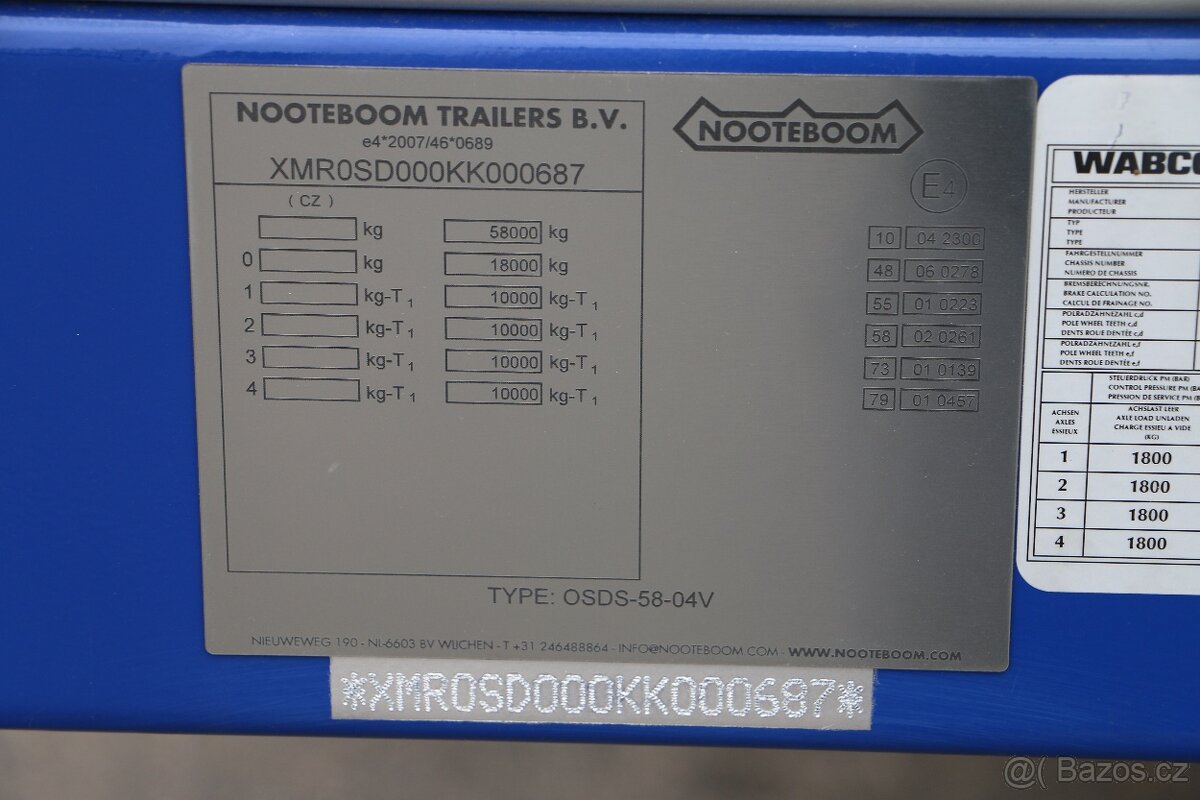 Nový návěs podvalník Nooteboom OSDS-58-04V - 13