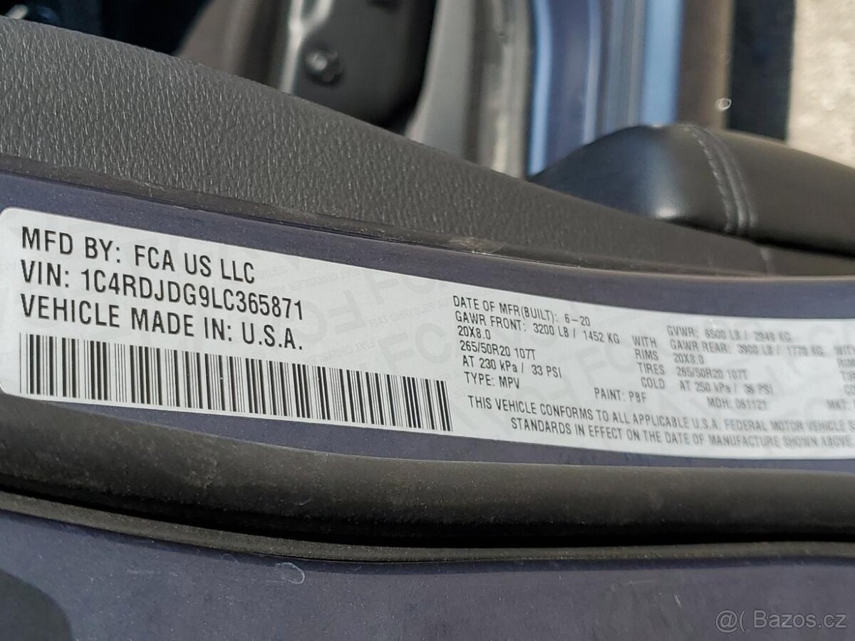 Dodge Durango GT 2020 – prostorné SUV s motorem 3.6L - 13