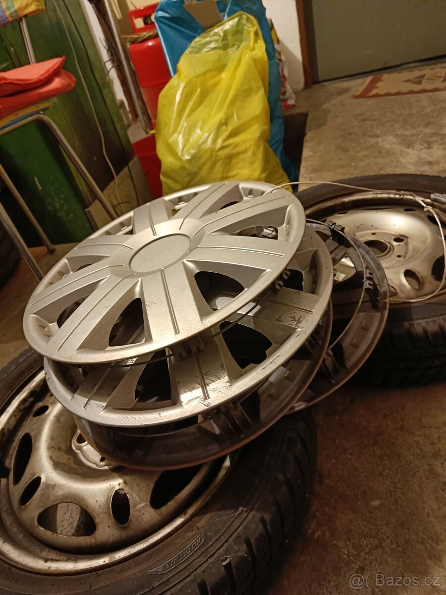 Plechové disky 15" 3x112 Smart ForTwo II zimní pneumatiky - 13